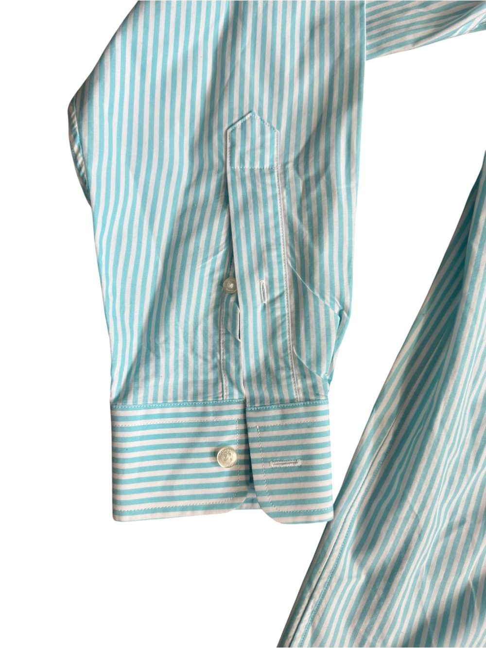 Vineyard Vines Men’s Slim Fit Tucker Shirt Turquoise/White Stripe Button Down, M - Picture 7 of 8